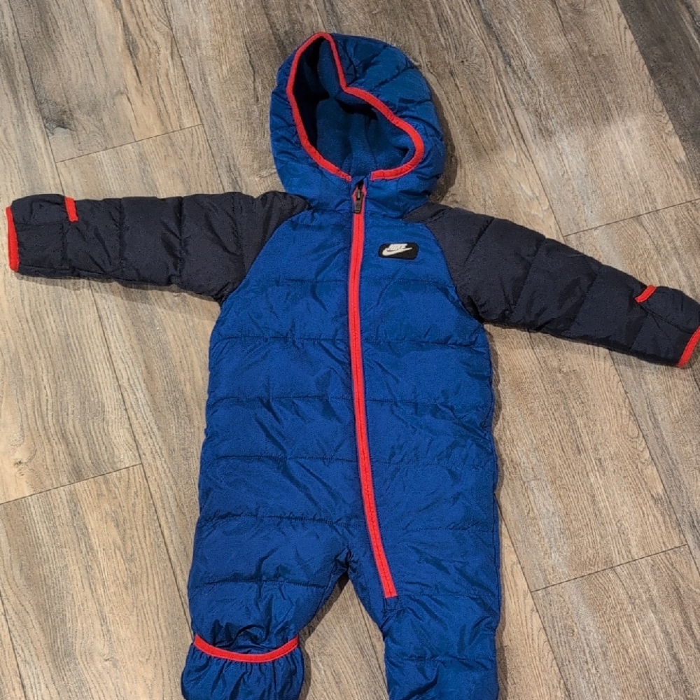 Kids Blue and Black One Piece Snowsuit